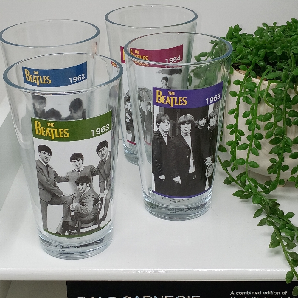 Set Of 4, 1962-63-64-65 Beatles Drinking Glasses. - Picture 5 of 6
